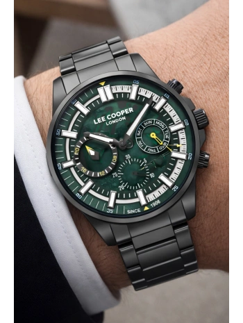 Lee Cooper Füme Renk Çelik Kordon Erkek Kol Saati 3atm Bileklik Sdlc023