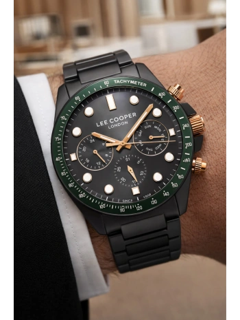 Lee Cooper Füme Renk Çelik Kordon Erkek Kol Saati 3atm Bileklik Sdlc024