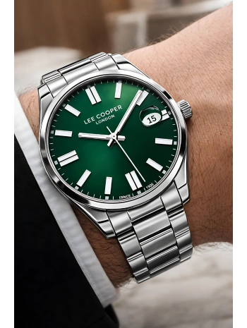 Lee Cooper Gümüş Renk Çelik Kordon Erkek Kol Saati 3atm Bileklik Sdlc032