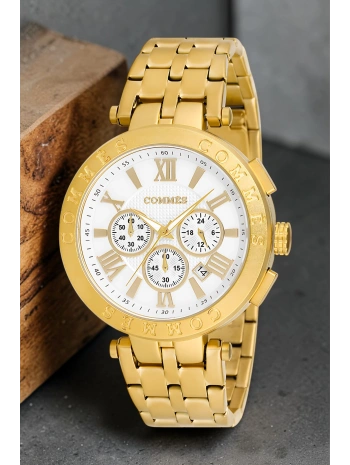 Commes Erkek Kol Saati Fonksiyonlar Aktif Gold Renk Çelik Kordon Sdcms033
