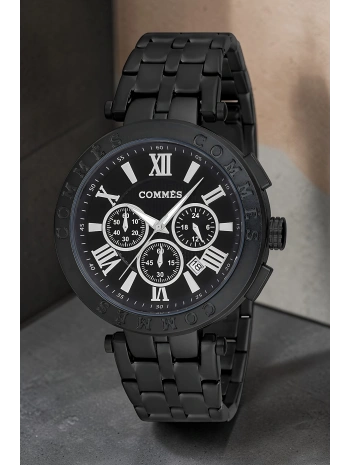 Commes Erkek Kol Saati Fonksiyonlar Aktif Siyah Renk Çelik Kordon Sdcms033