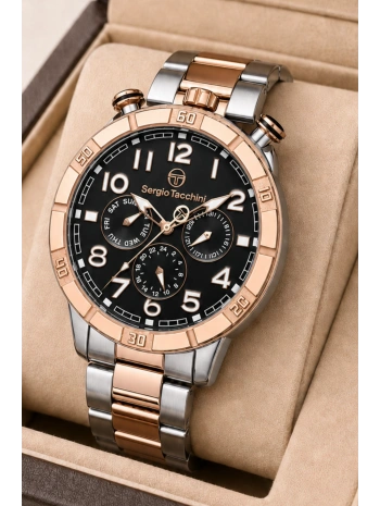 Premium Lüx Çelik Kordon Erkek Kol Saati Gümüş-rose Stsd009
