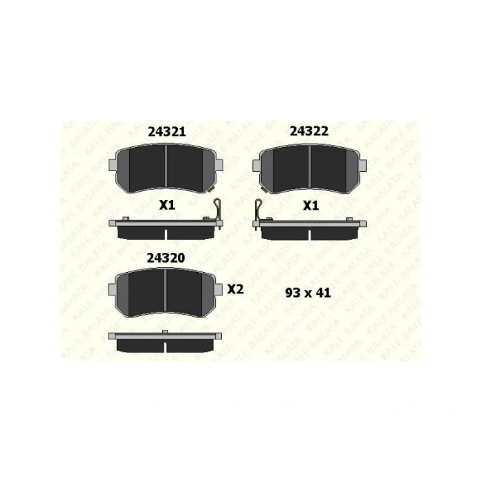 FREN BALATASI ARKA  ACCENT ERA 1.4 GL-1.5 CRDI-1.6 GLS 11/05=> KIA RIO 02=> KIA CEED 07=>