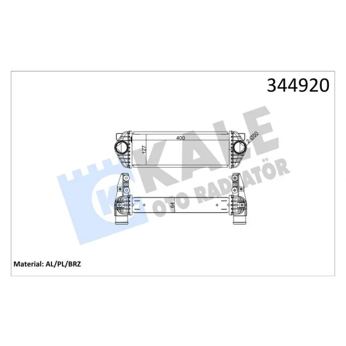 INTERCOOLER TRANSIT CONNECT 1.8TDCI (06-12) AL PL BRZ