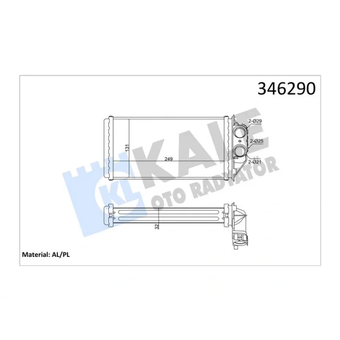 KALORIFER 307 1.4HDI 1.6HDI 2.0HDI 8V 16V (-2006) (MANUEL KLIMA) AL MKNK