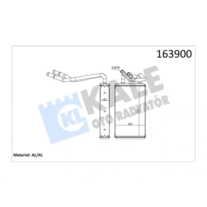 KALORIFER TRANSIT V347 2.2 2.4 3.2) (AC) 2 SIRA AL/BRZ