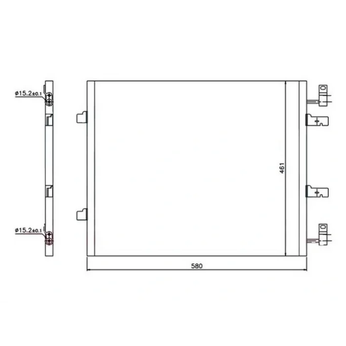 KLIMA RADYATORU (KONDANSER) A M TRAFFIC II 2.0 DCI 01  VIVARO A 2.0 CDTI 01 (580X451X16)