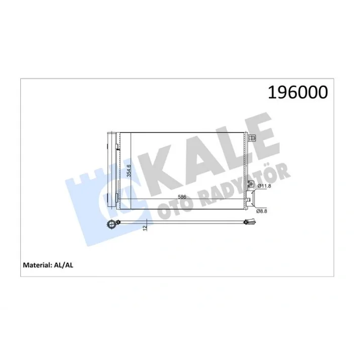 KONDENSER LINEA 1.4MPI PUNTO EVO 1.4 (07+) (MT) AL/BRZ