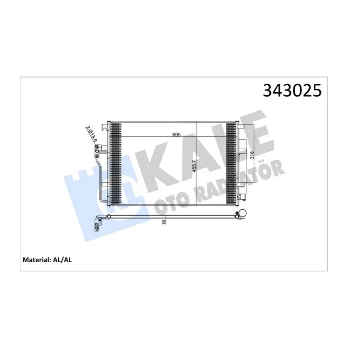 KONDENSER SPRINTER 216 224 210CDI 211 CDI 213 CDI 215 CDI 216 CDI 224 316 324 AL AL