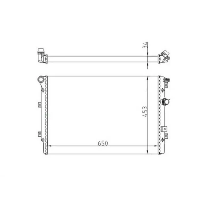 RADYATOR 500 1.4I 07> 617863 MT (622×416×34)