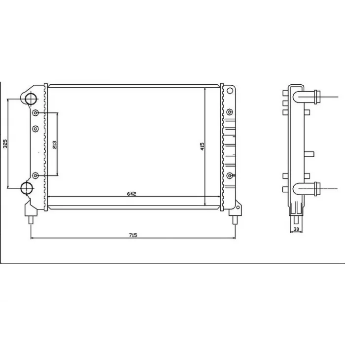 RADYATOR DOBLO DOBLO CARGO 1.4 10 05> 1.6 1.9D 01> (MEK+AC) (AL PL BRZ) 61766