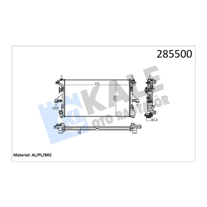 RADYATOR DUCATO 2.3 BOXER JUMPER 2.2HDI AL/PL/BRZ