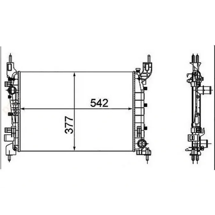 RADYATOR LINEA 1.4 MPI (540x378x23)