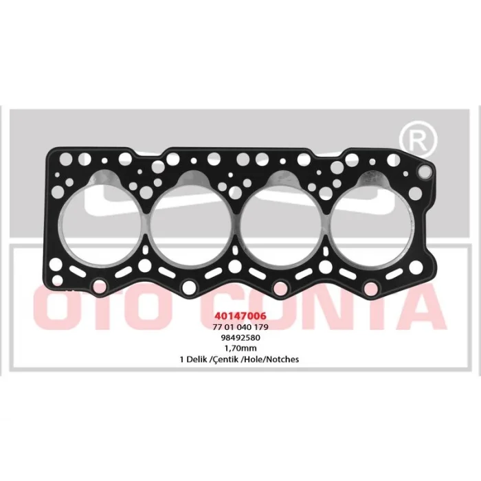 SILINDIR KAPAK CONTA DUCATO MASTER TRAFIC 1.70MM 1 DELIK 08 89 >07 98