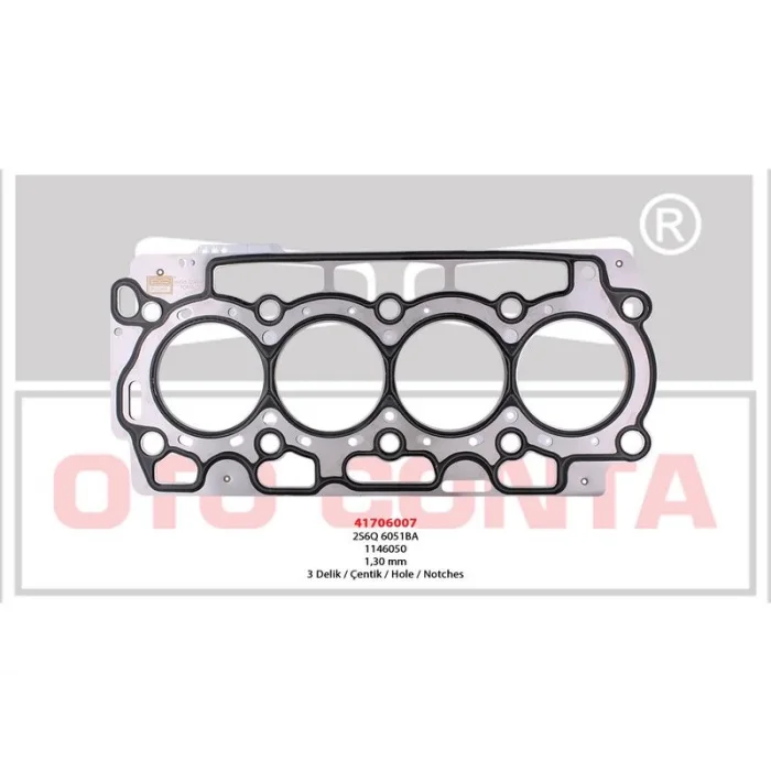 SILINDIR KAPAK CONTA P206 BIPPER NEMO 1.4 HDI CELIK MLS 3 DELIK 1.30MM DV4