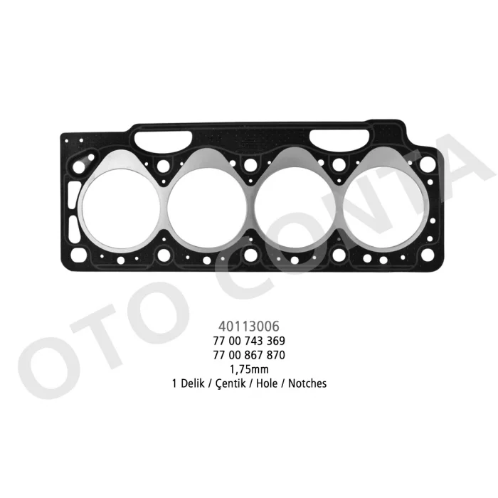 SILINDIR KAPAK CONTA R19 EXPRESS CLIO MEGANE 1.9 3 DELIK 1.75MM F8Q