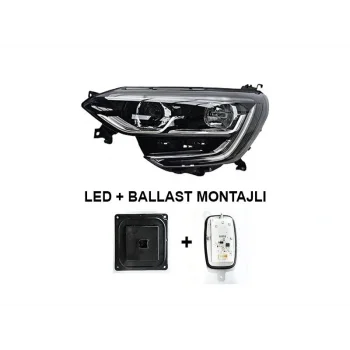 FAR SOL MEGANE IV TOUCH 16-20 SIYAH CERCEVELI MOTORLU (LED+BALLAST MONTAJLI)