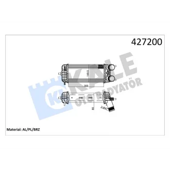 INTERCOOLER TRANSIT COURIER FIESTA VI (08+) B MAX ECOSPORT 1.5TDCI 1.6TDCI ( 2018 > ) U AKISLI AL/BR