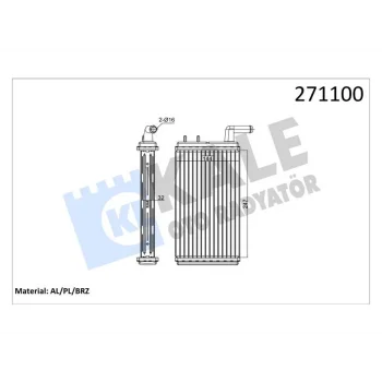 KALORIFER RADYATORU DKS M131 1600 (250x140x36) AL/BRZ