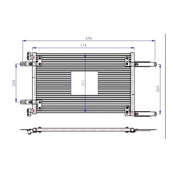 KLIMA RADYATORU (KONDANSER) DOBLO 01> 1.9 DZL (534x219x16)