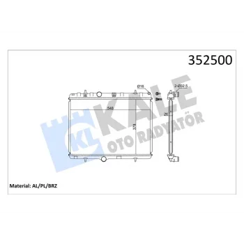 RADYATOR 301-1007-2008-207 1.6HDI (06+) C2-C3 II-C ELYSEE 1.4-1.6-1.4HDI (03+) (MT) AL PL BRZ