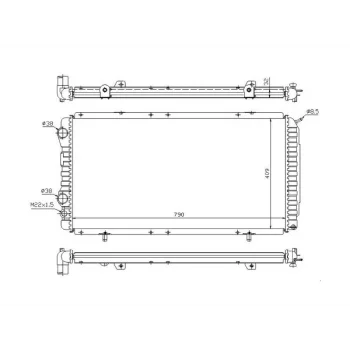 RADYATOR BOXER DUCATO JUMPER (97 02) 1.9D 2.5D 2.8HDI (AC+MEK) (790x415x34)