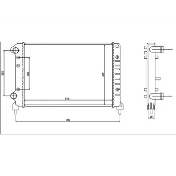 RADYATOR DOBLO DOBLO CARGO 1.4 10 05> 1.6 1.9D 01> (MEK+AC) (AL PL BRZ) 61766