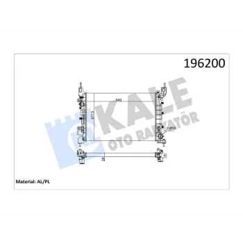 RADYATOR LINEA 1.4MPI PUNTO EVO 1.2 1.4 16V (05+) (AC) (MT) 1 SIRA AL+PL