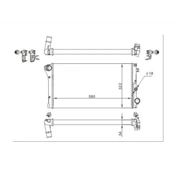 RADYATOR PANDA 44621 MJTD 03> 617847 MT (580×322×34)