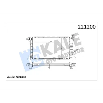 RADYATOR TRANSIT T12 T15 T19 (93 98) 32mm AL/PL/BRZ