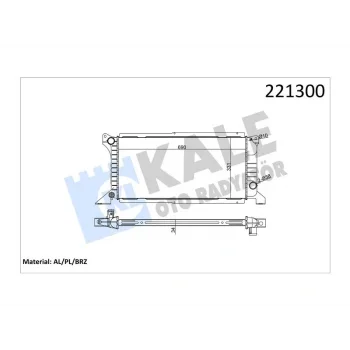 RADYATOR TRANSIT T15 T19 YM TURBO (97 01) 32mm AL/PL/BRZ