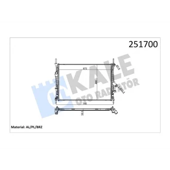 RADYATOR TRANSIT V347 2.2 2.4 TDCI (06+ (NAC) (MT) AL/PL/BRZ