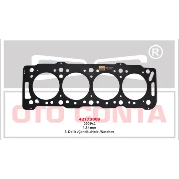 SILINDIR KAPAK CONTA BERLINGO PARTNER 1.9D CELIK MLS 3 DELIK 1.34MM DW8