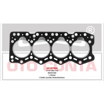 SILINDIR KAPAK CONTA DUCATO MASTER TRAFIC 1.70MM 1 DELIK 08 89 >07 98