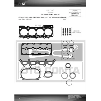 UST TAKIM CONTA PALIO ALBEA 1.2 16V 80HP  SKC SIZ KECELI