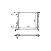 RADYATOR CLIO (91 98) R19 (94 95) 1.2 1.4 (E7F.7.06) (MEK+AC) (390x348x18)