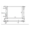 RADYATOR CLIO (91 98) R19 (94 95) 1.2 1.4 (E7F.7.06) (MEK+AC) (390x349x23)