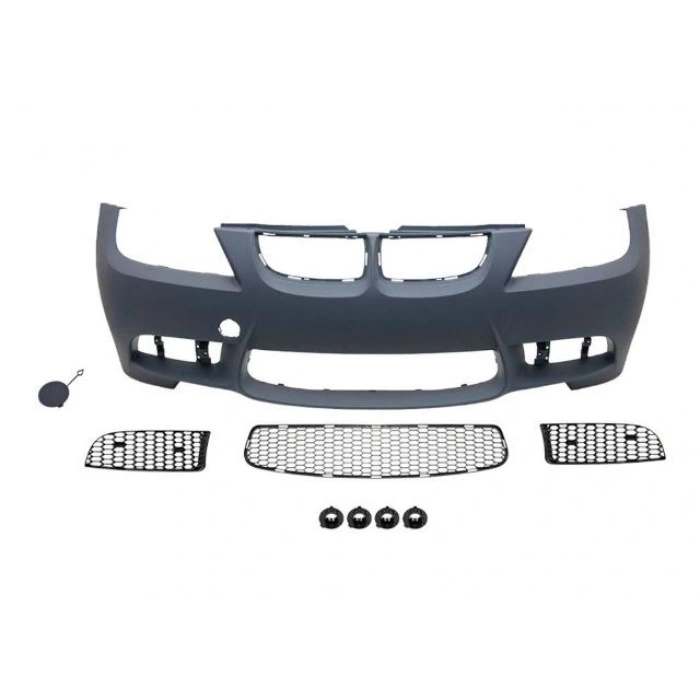 BMW 3 SERI- E90- 05/09; ÖN TAMPON ASTARLI(SİS D.SİZ KAPAK/IZGRALI/SEN.YUVALI/ÇEK.KAPAKLI)M3-STYLE/LC