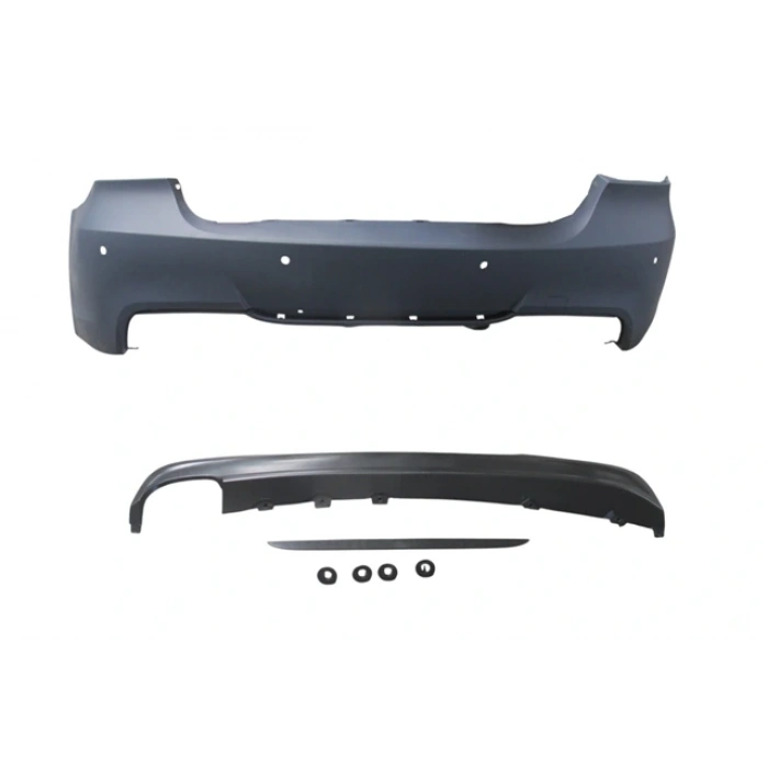 BMW 3 SERI- E90- 05/11; ARKA TAMPON ASTARLI (SENSÖR DELİKLİ/KARLIKLI/TEK EGZOSLU/ÇEK.KAPAKLI) M-TECH