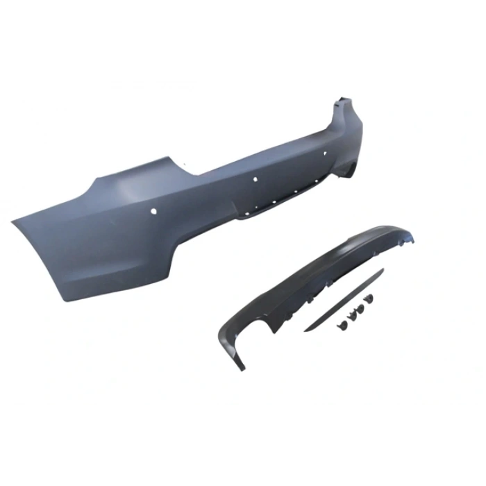 BMW 3 SERI- E90- 05/11; ARKA TAMPON ASTARLI (SENSÖR DELİKLİ/KARLIKLI/TEK EGZOSLU/ÇEK.KAPAKLI) M-TECH