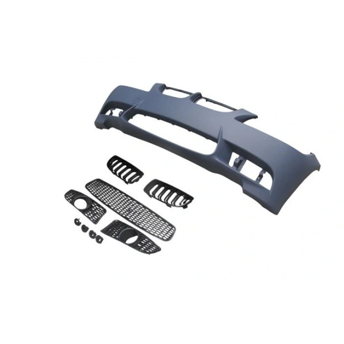 BMW 3 SERI- E90- 09/11; ÖN TAMPON GRİ(SİS D.Lİ KAPAK/PANJURLU/IZGARALI)SENSÖR AÇILR)M3-CNS-STYLE/LCI