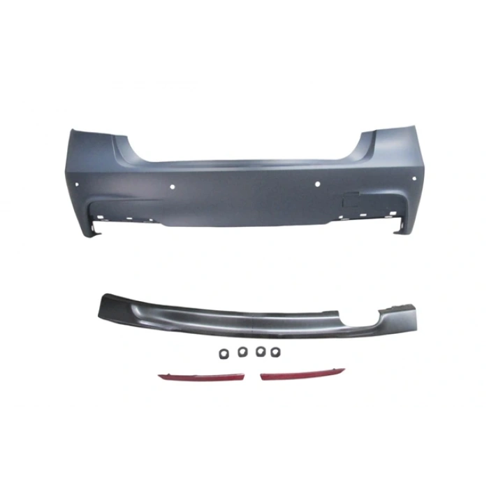 BMW 3 SERI- F30- 12/14; ARKA TAMPON ASTARLI (SENSÖR YUVALI/KARLIKLI/REFLEKTÖRLÜ) (M-TECH)