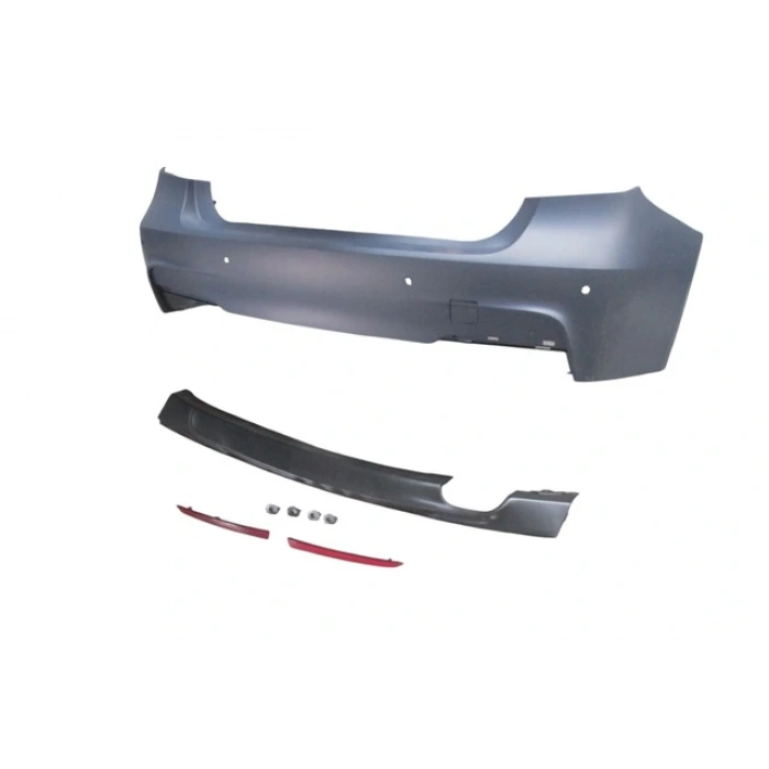 BMW 3 SERI- F30- 12/14; ARKA TAMPON ASTARLI (SENSÖR YUVALI/KARLIKLI/REFLEKTÖRLÜ) (M-TECH)