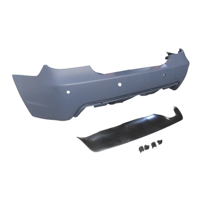 BMW 5 SERI- E60- 04/07; ARKA TAMPON (KARLIKLI/ASTARLI/ÇEKİ DEMİR KAPAKLI/SENSÖR DELİKLİ 24MM)M-TECH