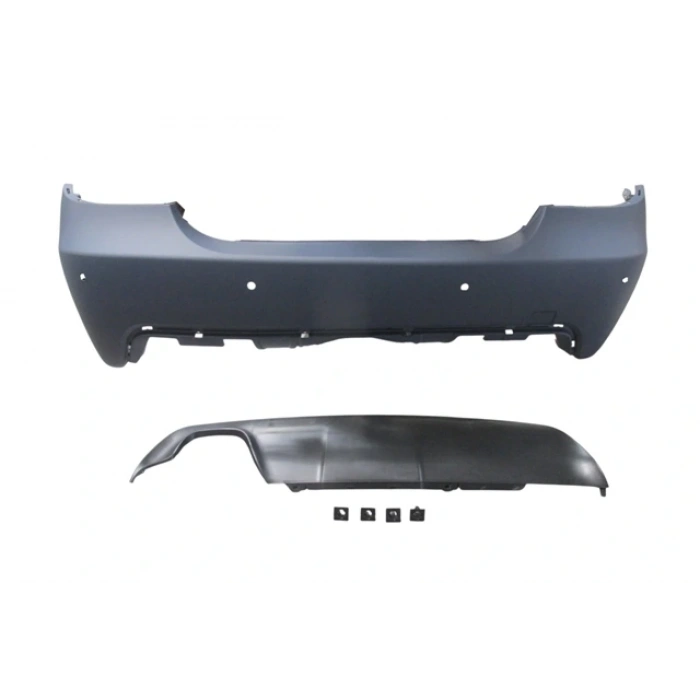 BMW 5 SERI- E60- 07/10; ARKA TAMPON (KARLIKLI/ASTARLI/ÇEK. KAPAKLI/SENSÖR DELİKLİ 18MM) (M-TECH/LCI)