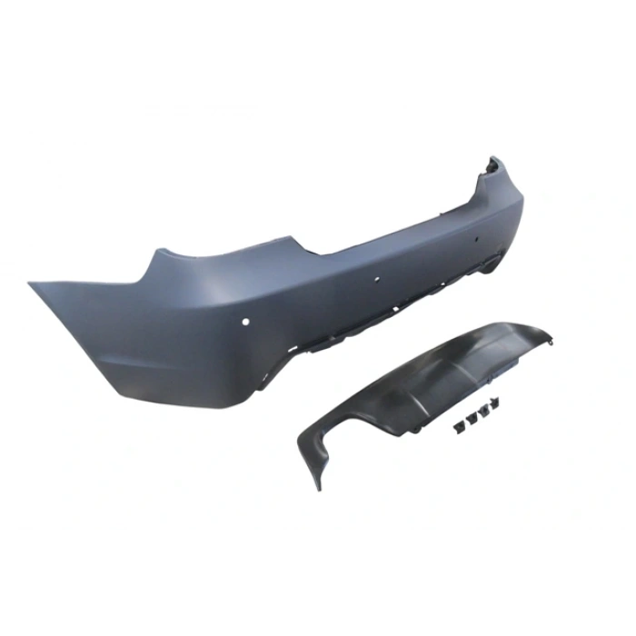 BMW 5 SERI- E60- 07/10; ARKA TAMPON (KARLIKLI/ASTARLI/ÇEK. KAPAKLI/SENSÖR DELİKLİ 18MM) (M-TECH/LCI)