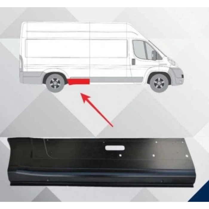 FIAT DUCATO- 07/14; ARKA ÇAMURLUK AĞZI ALT SACI SAĞ (ARKA TEKER ÖNÜ)