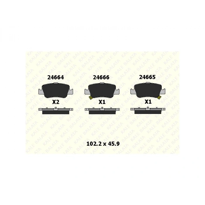 FREN BALATASI ARKA AURIS 2007 - COROLLA 2004 - D4D (IKAZ KABLOSU+KLIPS)