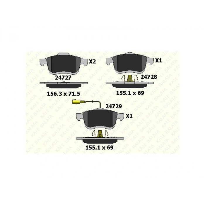 FREN BALATASI ON 500L 12=> DOBLO III 10=> COMBO 12=>