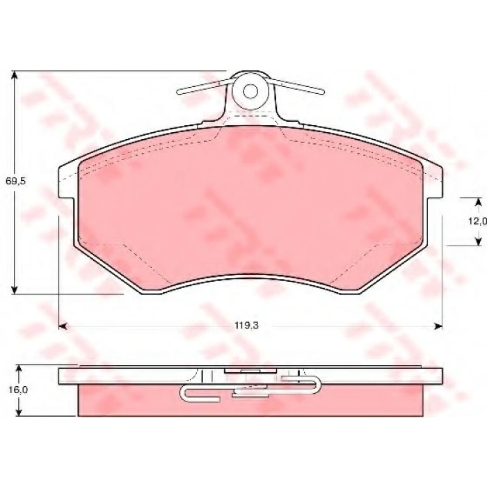 FREN BALATASI ON INCE GOLF II-III 84-92 PASSAT II-III 85-97 IBIZA CORDOBA TOLEDO 93-99 INCA 99-01